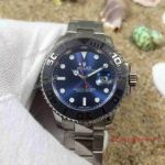 Replica Rolex Yacht master Watch Stainless Steel Black Bezel Blue Dial